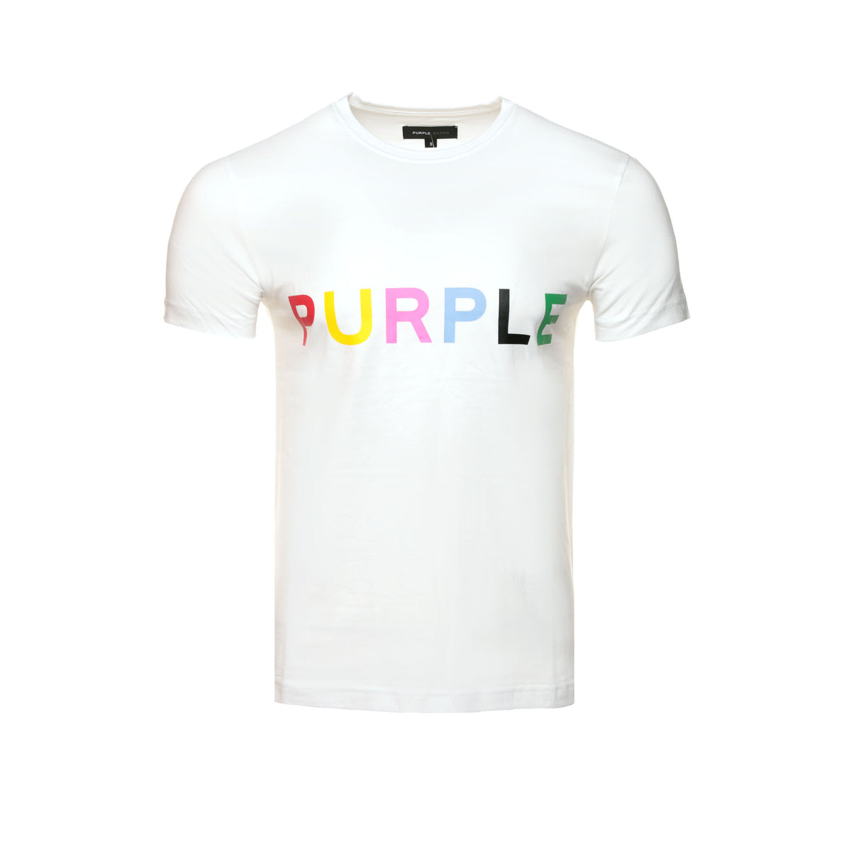 Purple Brand Clean Jersey Colors Wormark White T-Shirt - SIZE Boutique