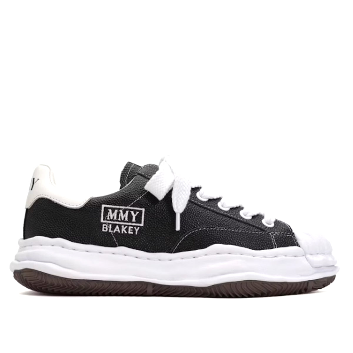 Maison Mihara Blakey OG Sole Embossed Leather Lowtop Black Sneakers
