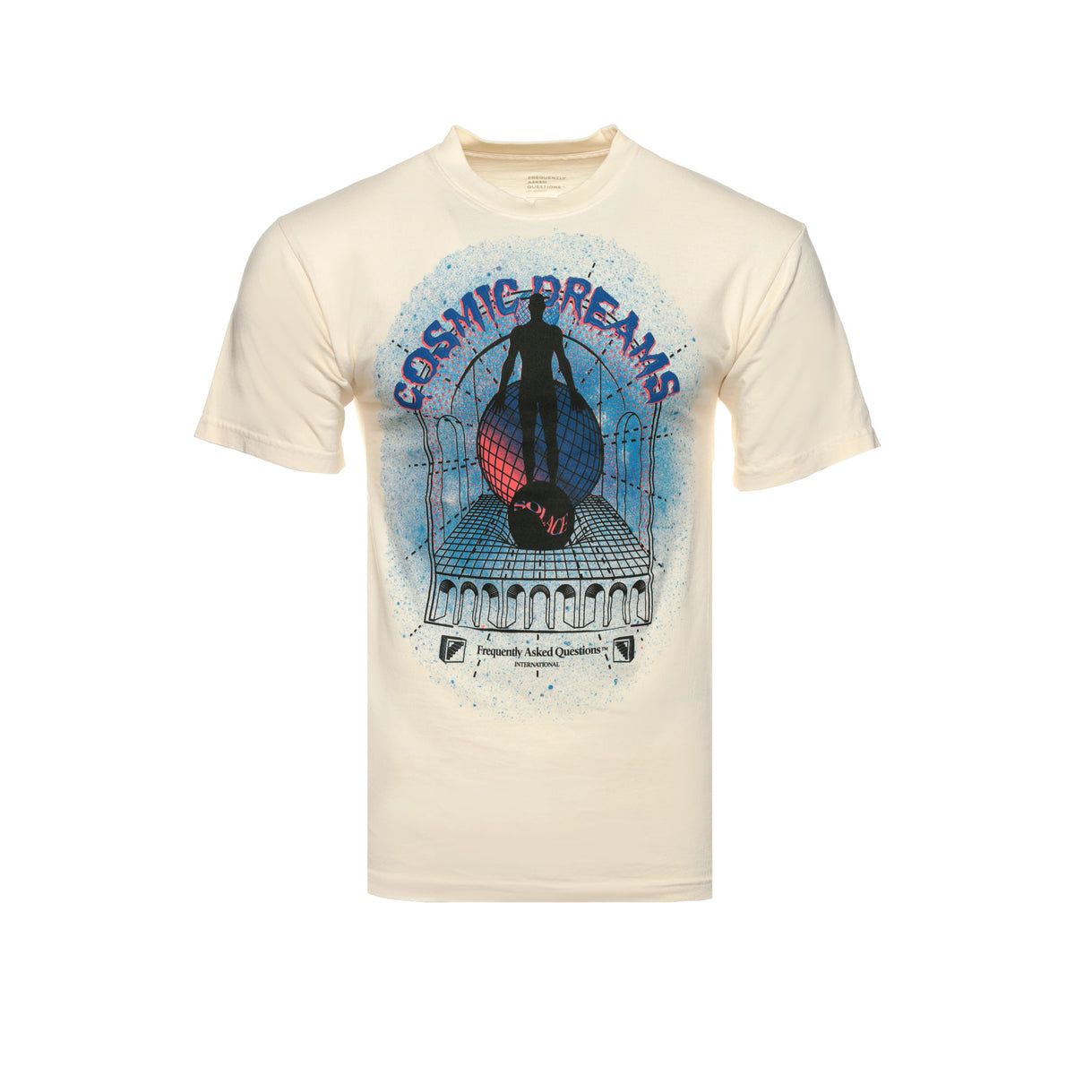 FAQ "Cosmic Dreams" Men's Beige SS Graphic Tee - SIZE Boutique