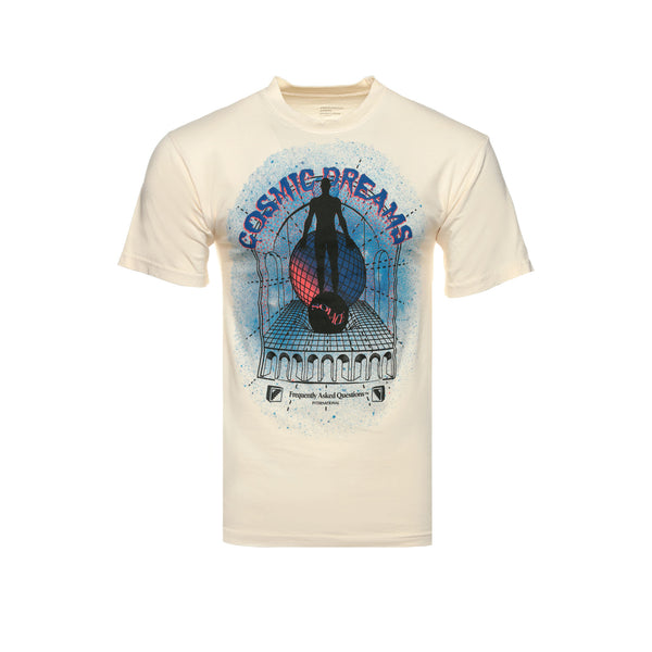FAQ "Cosmic Dreams" Men's Beige SS Graphic Tee - SIZE Boutique