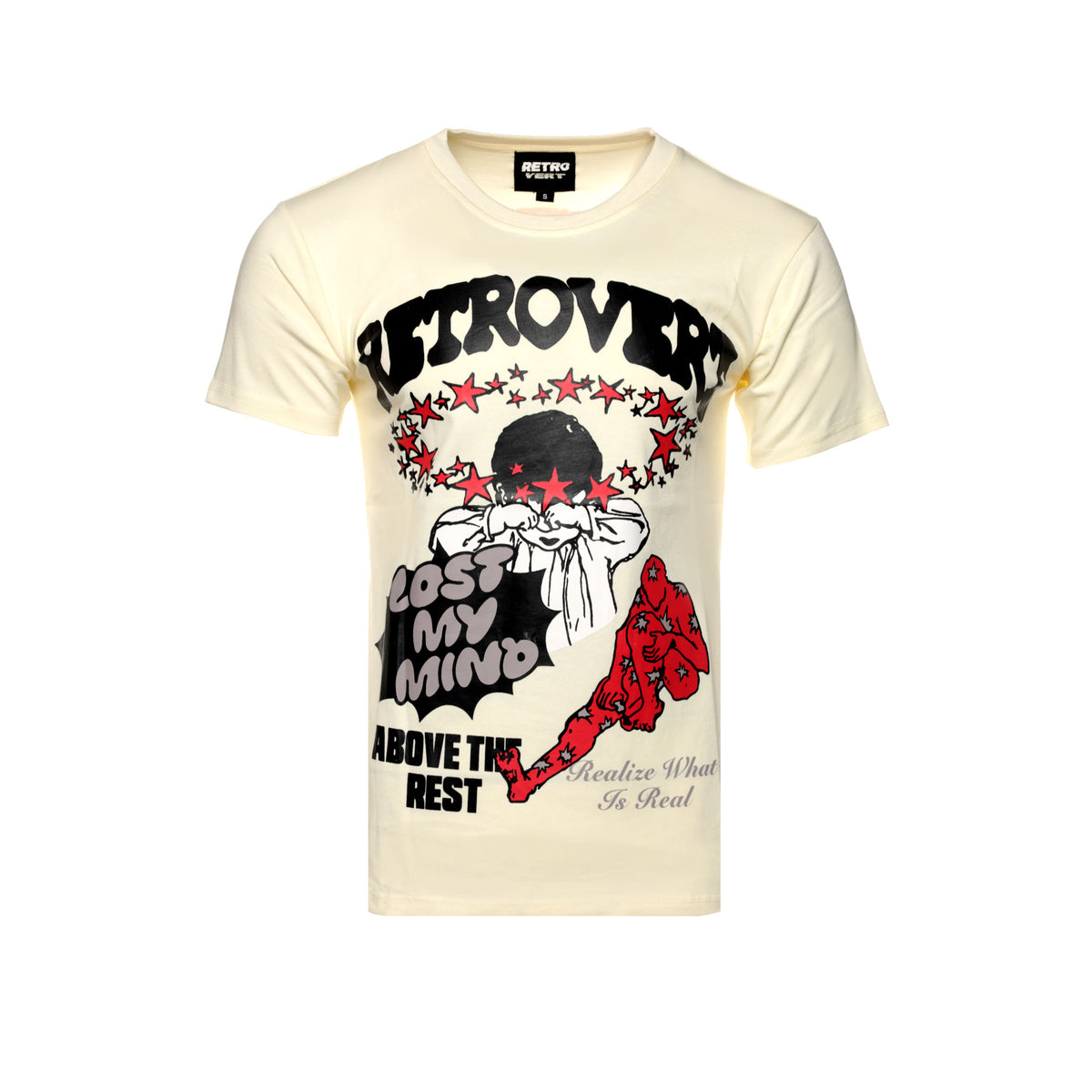 Retrovert "Cry Baby" Men's Beige / Red SS Graphic Tee
