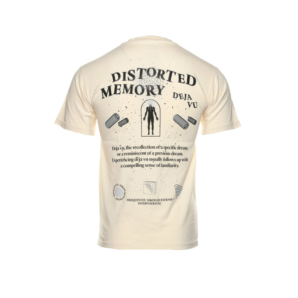 FAQ "Distorted Memory" Men's Beige SS Graphic Tee - SIZE Boutique