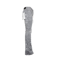 Purple Brand Double Panels Flare Men's Grey Jeans - SIZE Boutique