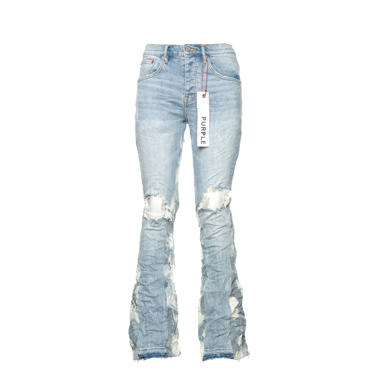 Purple Brand Double Panels Flare Men's Light Indigo Jeans - SIZE Boutique