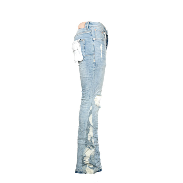 Purple Brand Double Panels Flare Men's Light Indigo Jeans - SIZE Boutique