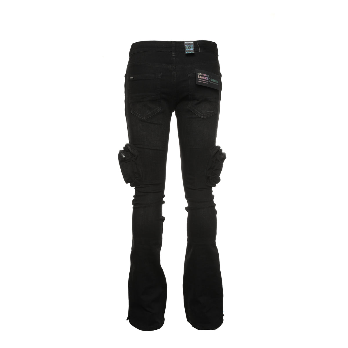 Serenede "Dua" Men's Stacked Black Jeans - SIZE Boutique