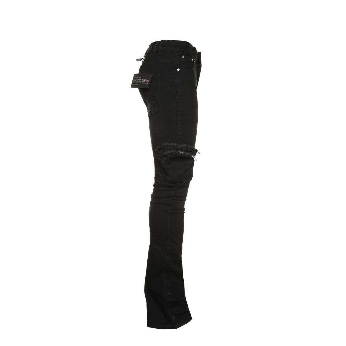 Serenede "Dua" Men's Stacked Black Jeans - SIZE Boutique