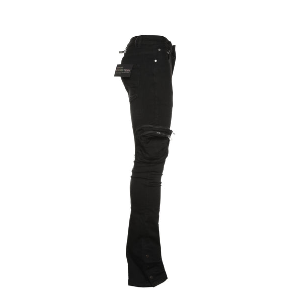 Serenede "Dua" Men's Stacked Black Jeans - SIZE Boutique