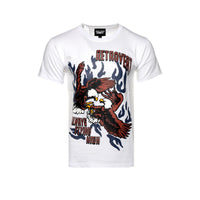 Retrovert "Fire Bird" Men's Graphic SS White / Navy Tee - SIZE Boutique