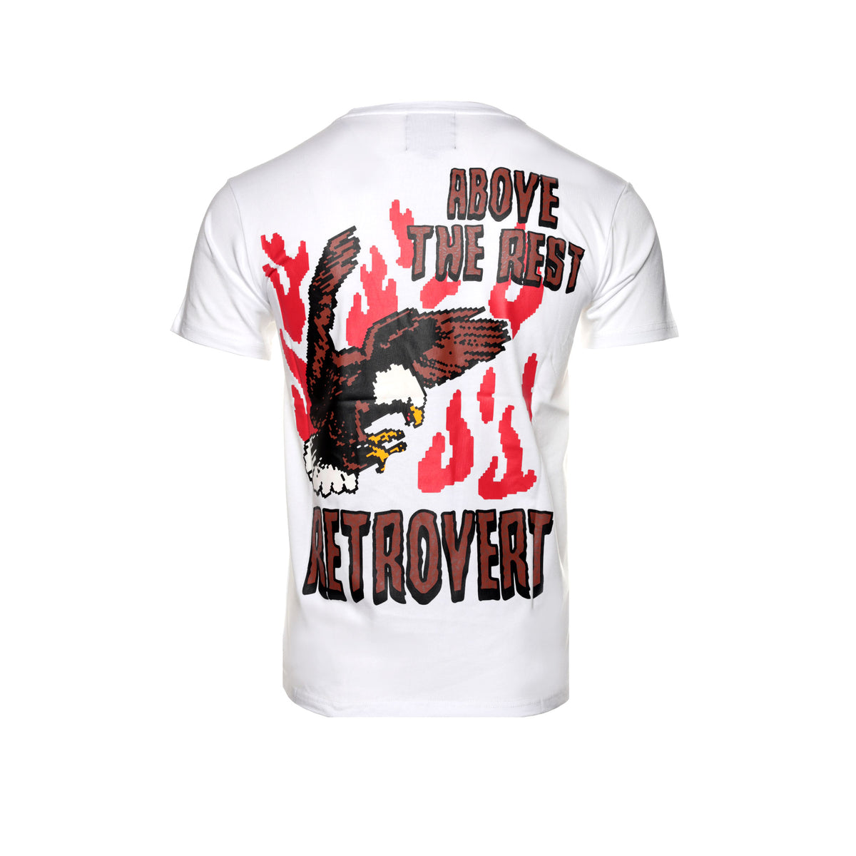 Retrovert "Fire Bird" Men's Graphic SS White / Red Tee - SIZE Boutique