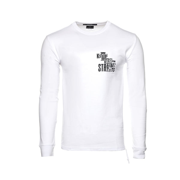 Ksubi "Graff" Kash Men's LS Graphic Tee White - SIZE Boutique