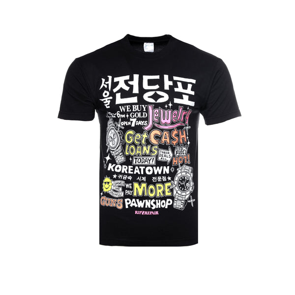 Rip N' Repair "Korean Gold" Men's Graphic SS Black Tee - SIZE Boutique