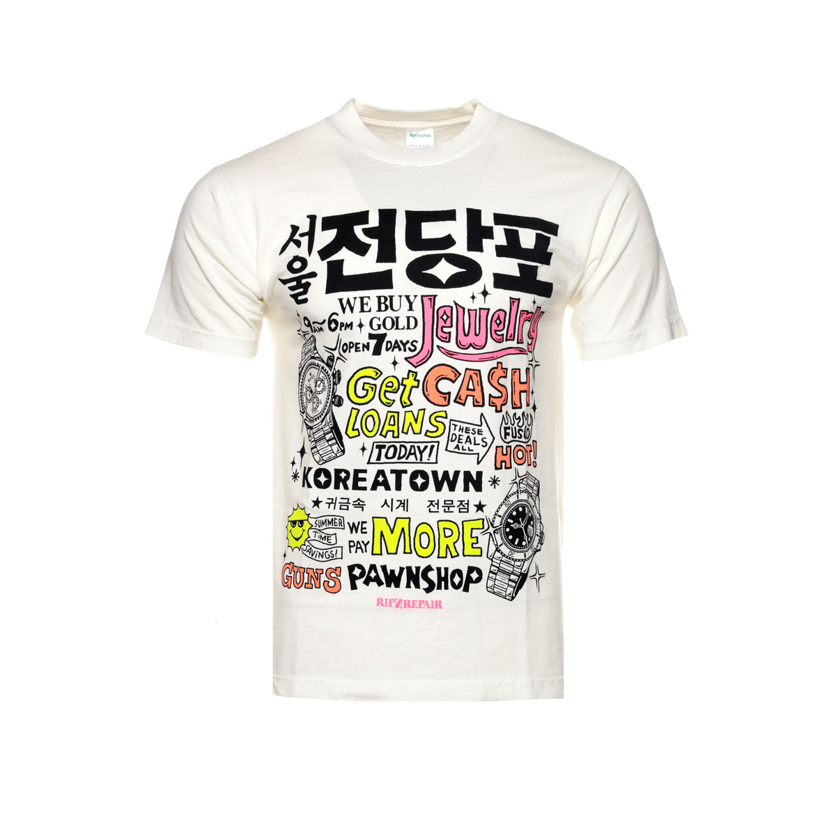 Rip N' Repair "Korean Gold" Men's Graphic SS White Tee - SIZE Boutique