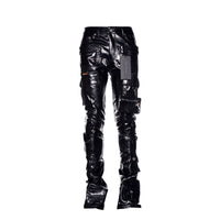 Guapi Obsidian Black Tactical Men's Leather Stacked Pants - SIZE Boutique