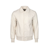 Purple Brand Men's Title Letterman Jacket Beige - SIZE Boutique