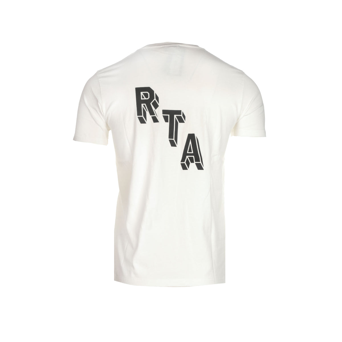  RTA Liam Tee in Black Collegiate Broken Dreams White - SIZE Boutique