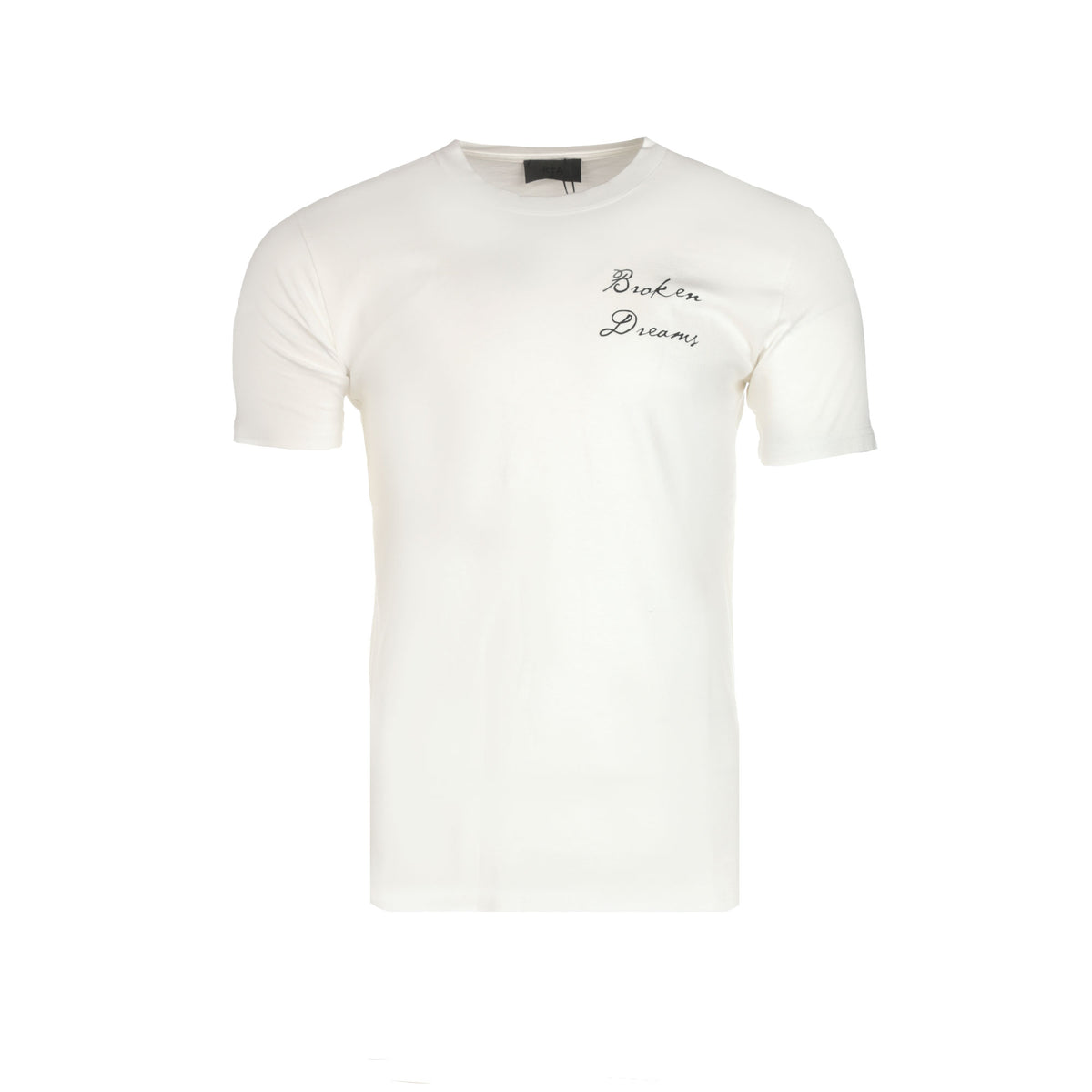  RTA Liam Tee in Black Collegiate Broken Dreams White - SIZE Boutique