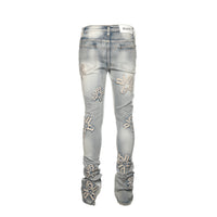 Guapi Powder Blue Logo Men's Stacked Jeans - SIZE Boutique