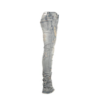 Guapi Powder Blue Logo Men's Stacked Jeans - SIZE Boutique