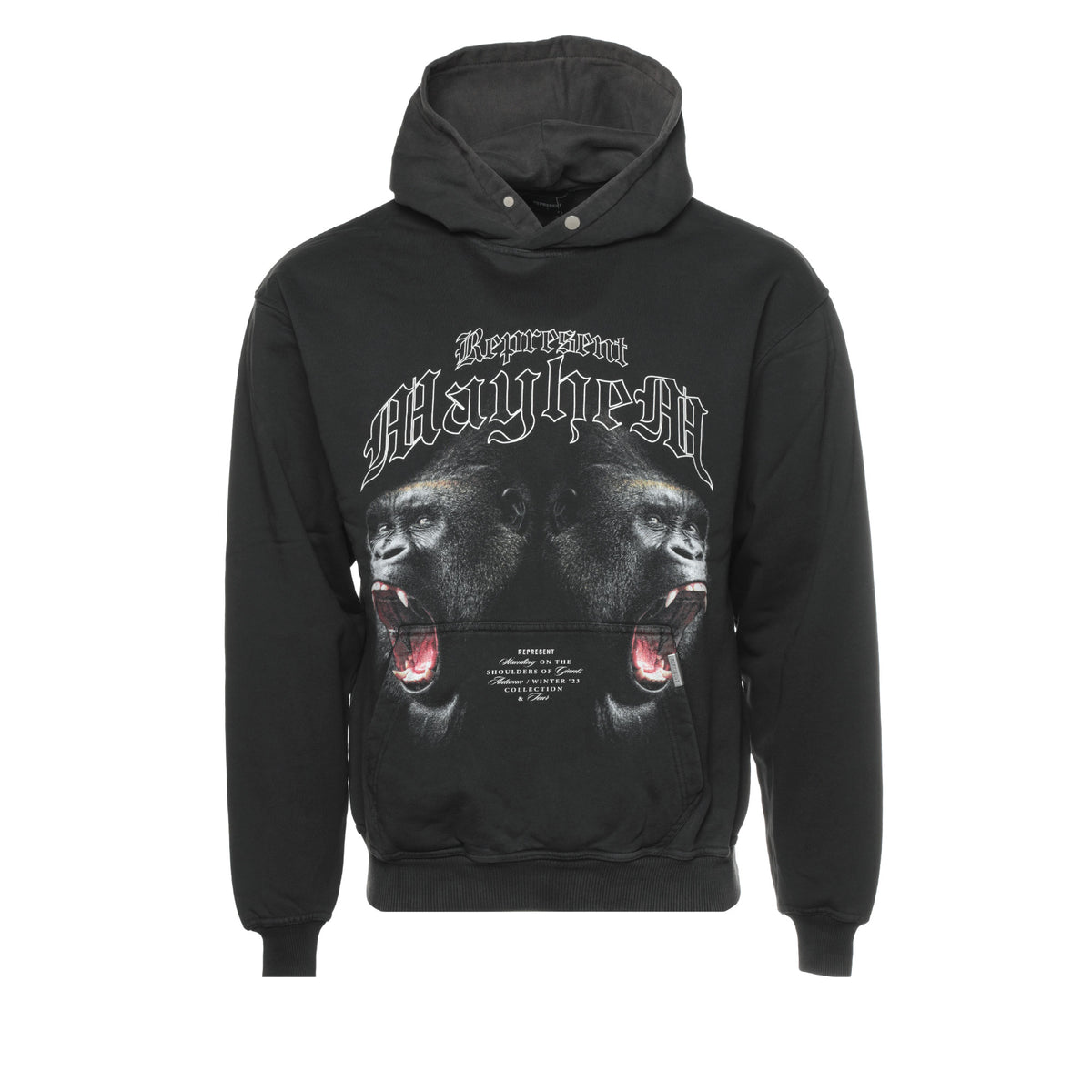 Represent Clo. "Mayhem" Men's Black Hoodie - SIZE Boutique