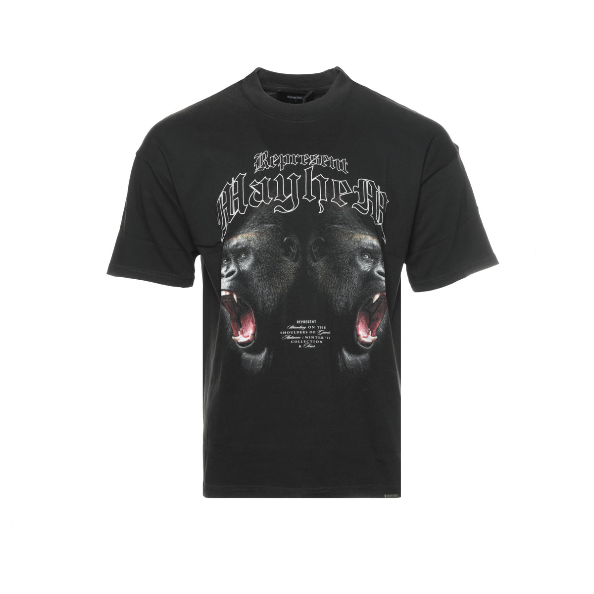 Represent Clo. "Mayhem" Men's Black SS Graphic Tee - SIZE Boutique