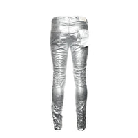 Purple Brand Metallic Monogram Silver Men's Jeans - SIZE Boutique