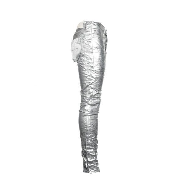 Purple Brand Metallic Monogram Silver Men's Jeans - SIZE Boutique
