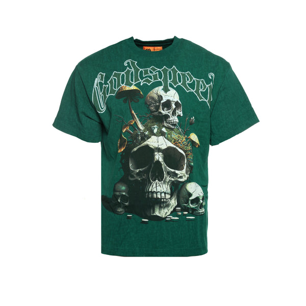 Godspeed "Microdose" Men's Oversized SS Graphic Tee Green - SIZE Boutique
