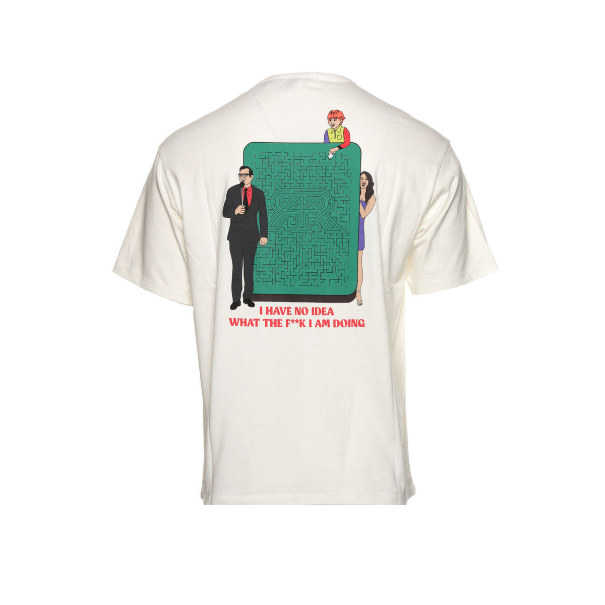 RtA "No Idea" Men's Oversized Beige SS Graphic Tee - SIZE Boutique