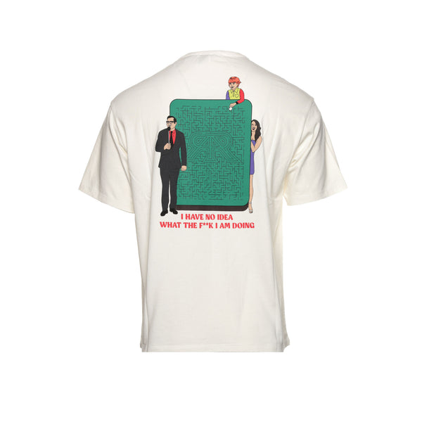RtA "No Idea" Men's Oversized Beige SS Graphic Tee - SIZE Boutique