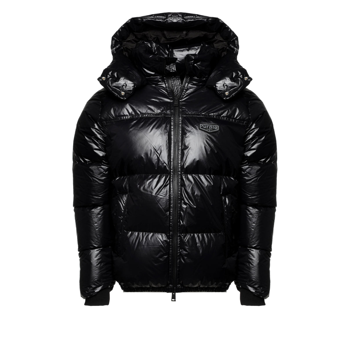 Purple Brand Nylon Down Men's Black Puffer Jacket - SIZE Boutique