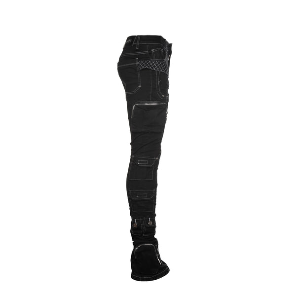 Guapi Obsidian Black Contrast Men's Cargo Pants - SIZE Boutique