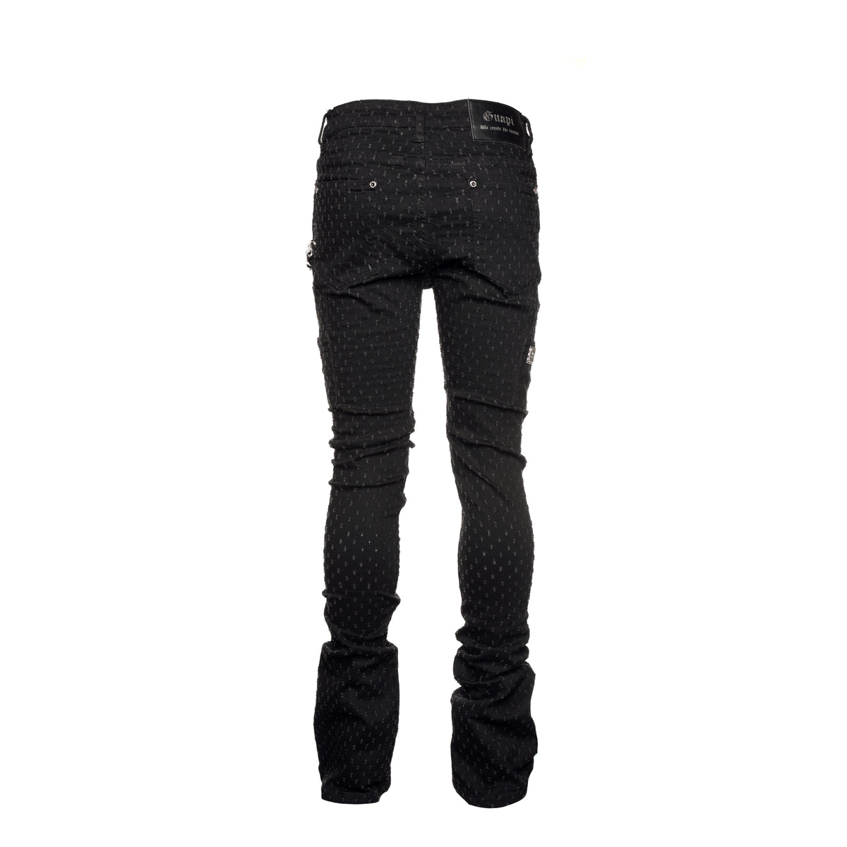 Guapi Obsidian Black Laser Men's Stacked Jeans - SIZE Boutique