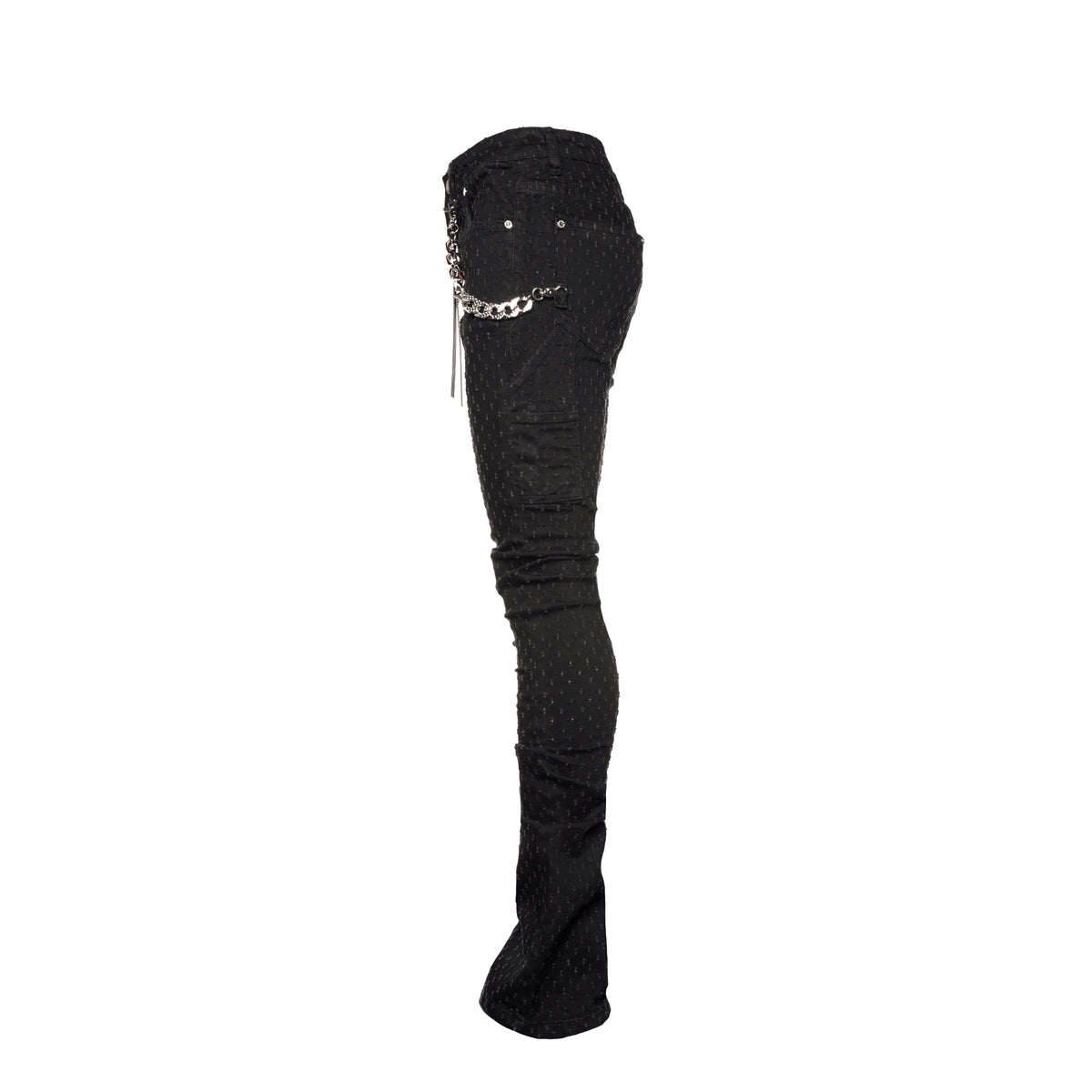 Guapi Obsidian Black Laser Men's Stacked Jeans - SIZE Boutique