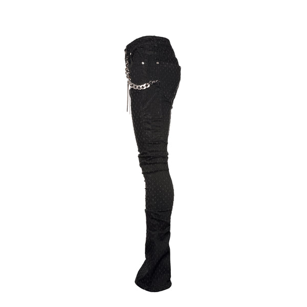 Guapi Obsidian Black Laser Men's Stacked Jeans - SIZE Boutique