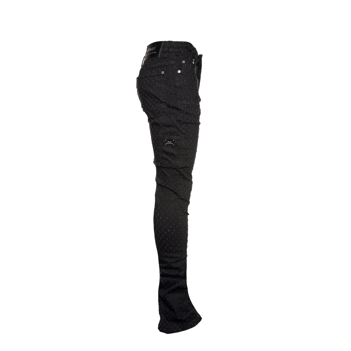 Guapi Obsidian Black Laser Men's Stacked Jeans - SIZE Boutique