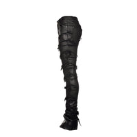 Guapi Obsidian Waxed Black Men's Stacked Jeans - SIZE Boutique