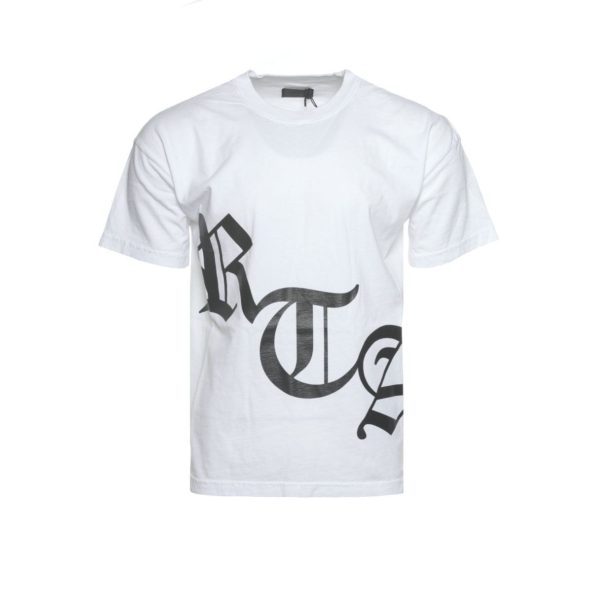 RtA Brand Old English Men's SS White Logo Tee - SIZE Boutique