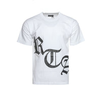 RtA Brand Old English Men's SS White Logo Tee - SIZE Boutique