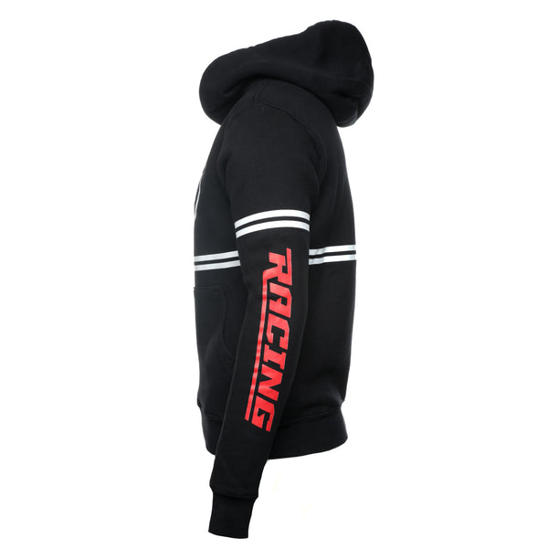 RtA Dion Black Racing Stripe Men's Hoodie - SIZE Boutique