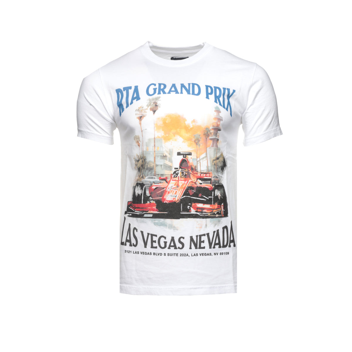  RtA Santos Grand Prix Men's White SS Tee - SIZE Boutique