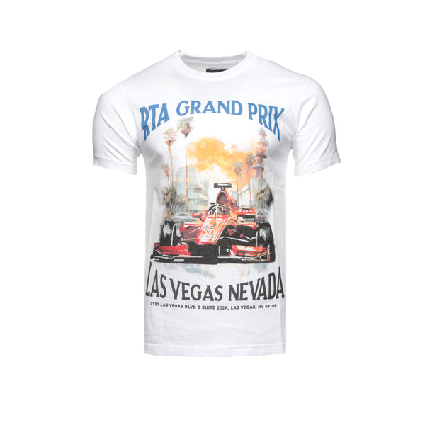  RtA Santos Grand Prix Men's White SS Tee - SIZE Boutique