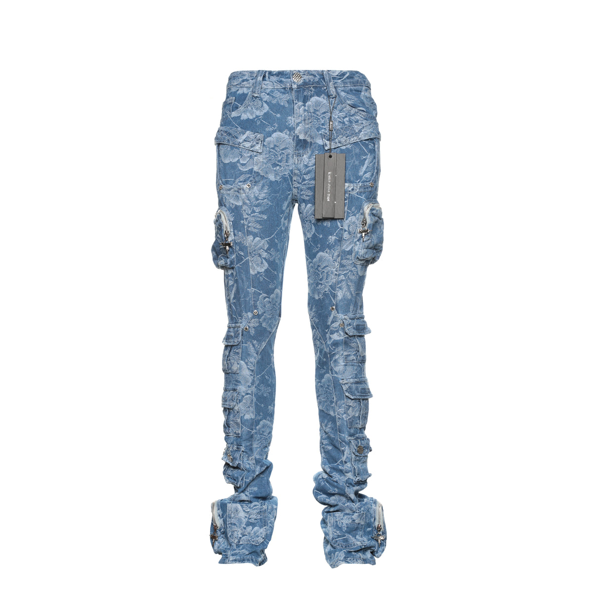 Guapi Sapphire Blue Laser Men's Stacked Jeans