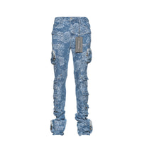 Guapi Sapphire Blue Laser Men's Stacked Jeans