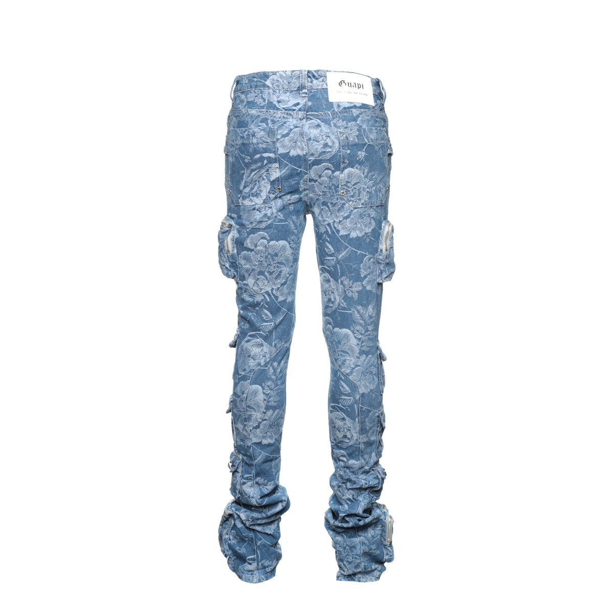 Guapi Sapphire Blue Laser Men's Stacked Jeans