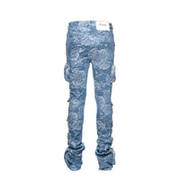 Guapi Sapphire Blue Laser Men's Stacked Jeans