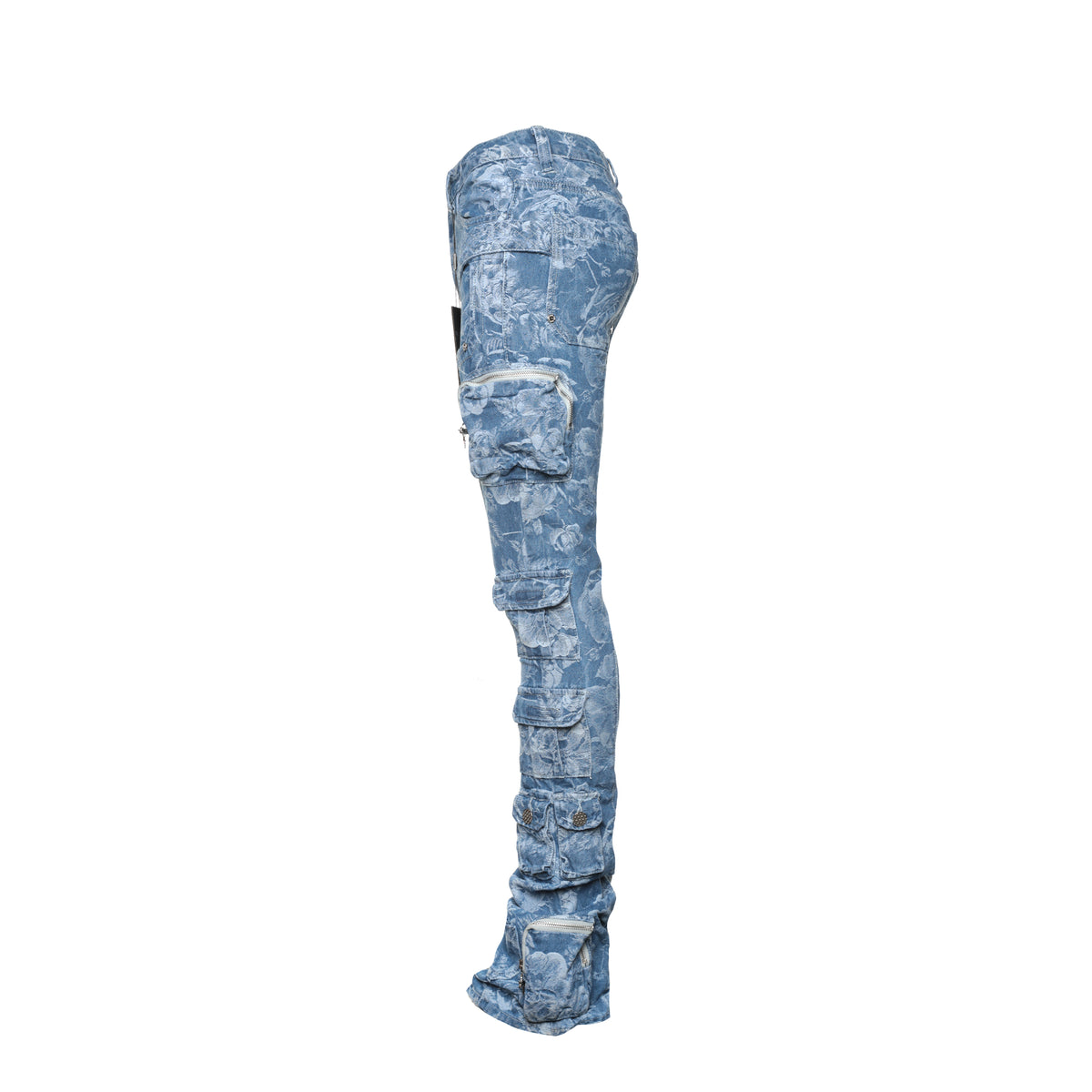Guapi Sapphire Blue Laser Men's Stacked Jeans