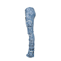 Guapi Sapphire Blue Laser Men's Stacked Jeans