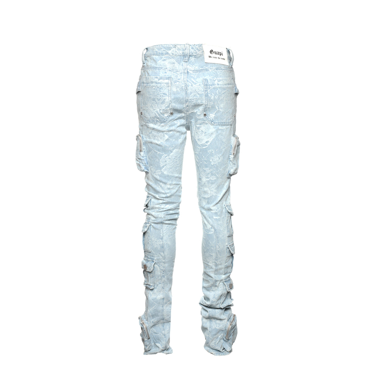 Guapi Sky Blue Laser Men's Stacked Jeans