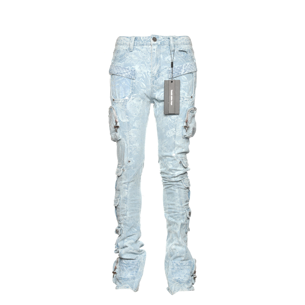 Guapi Sky Blue Laser Men's Stacked Jeans
